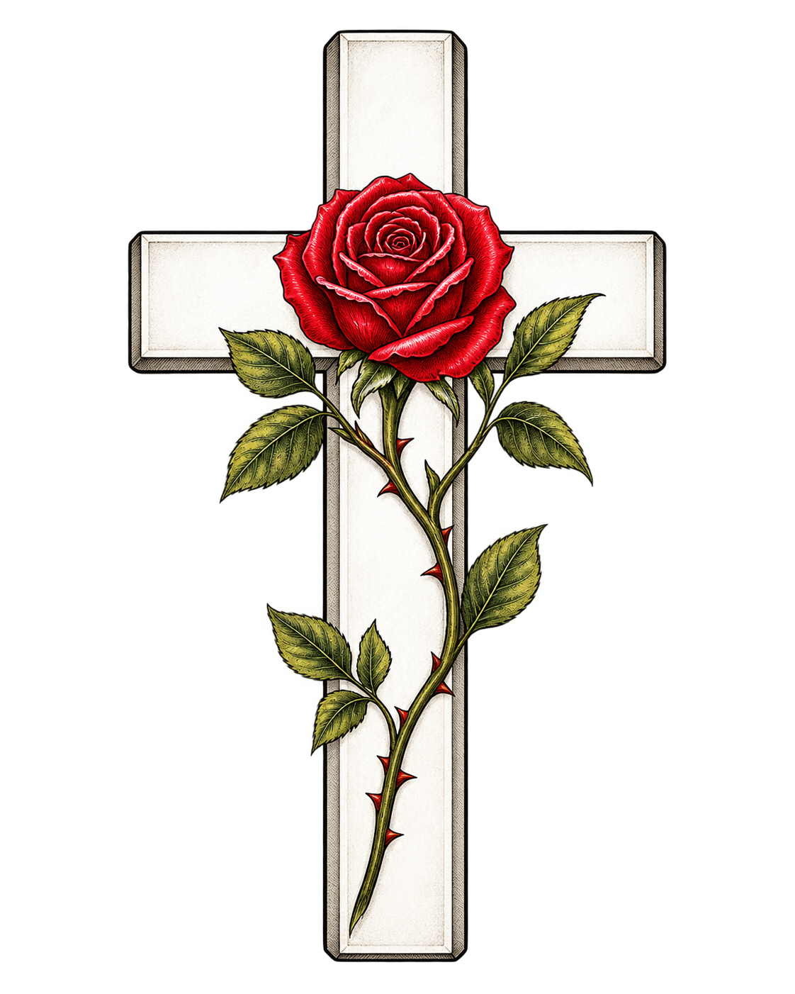 Cross and Rose