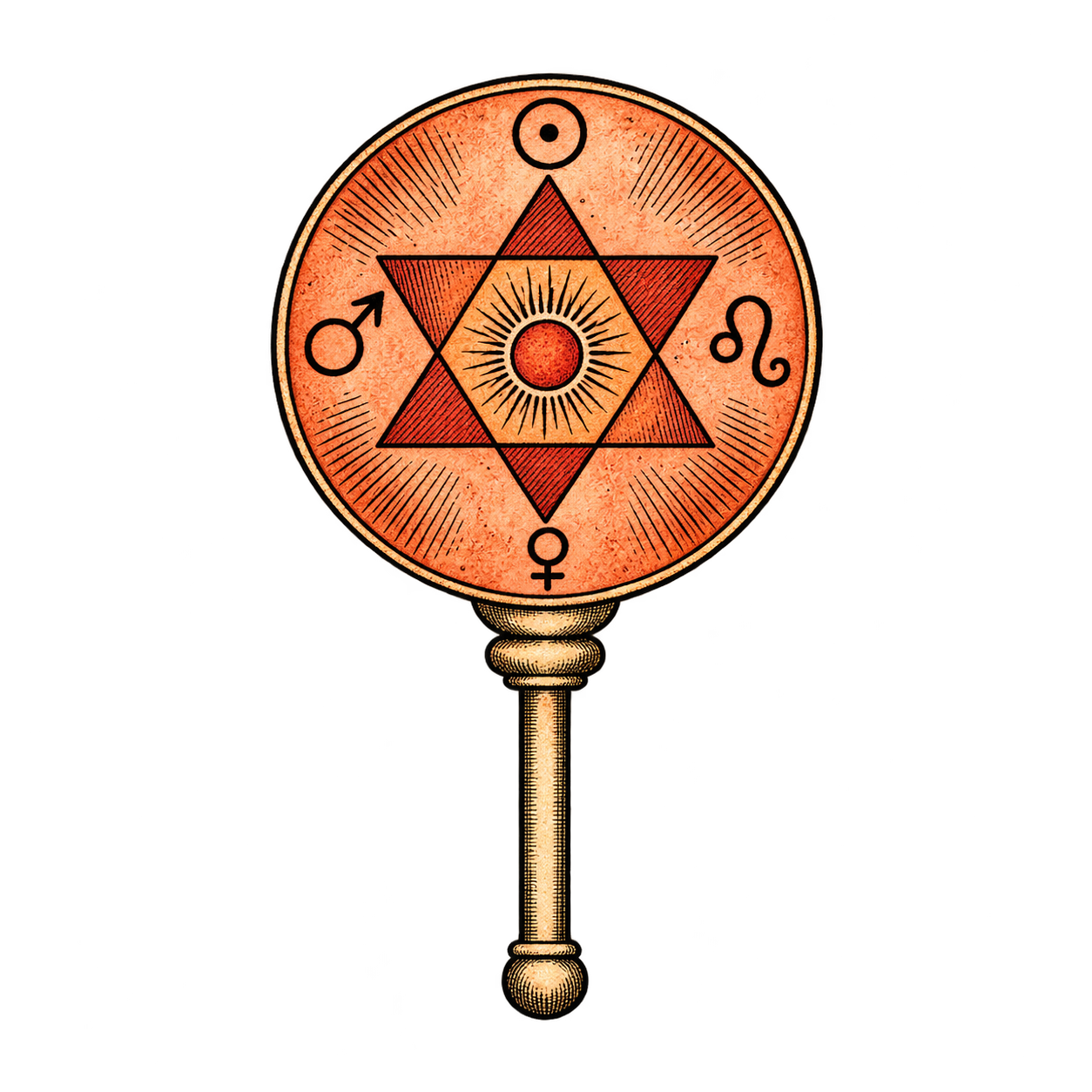 Red symbolic disc