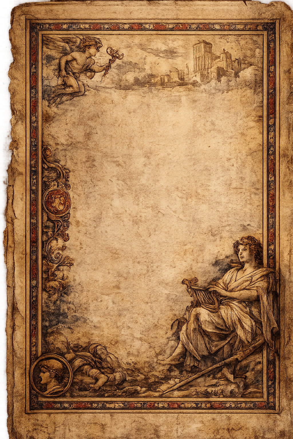 Antique illustrated Sortes Romanos page
