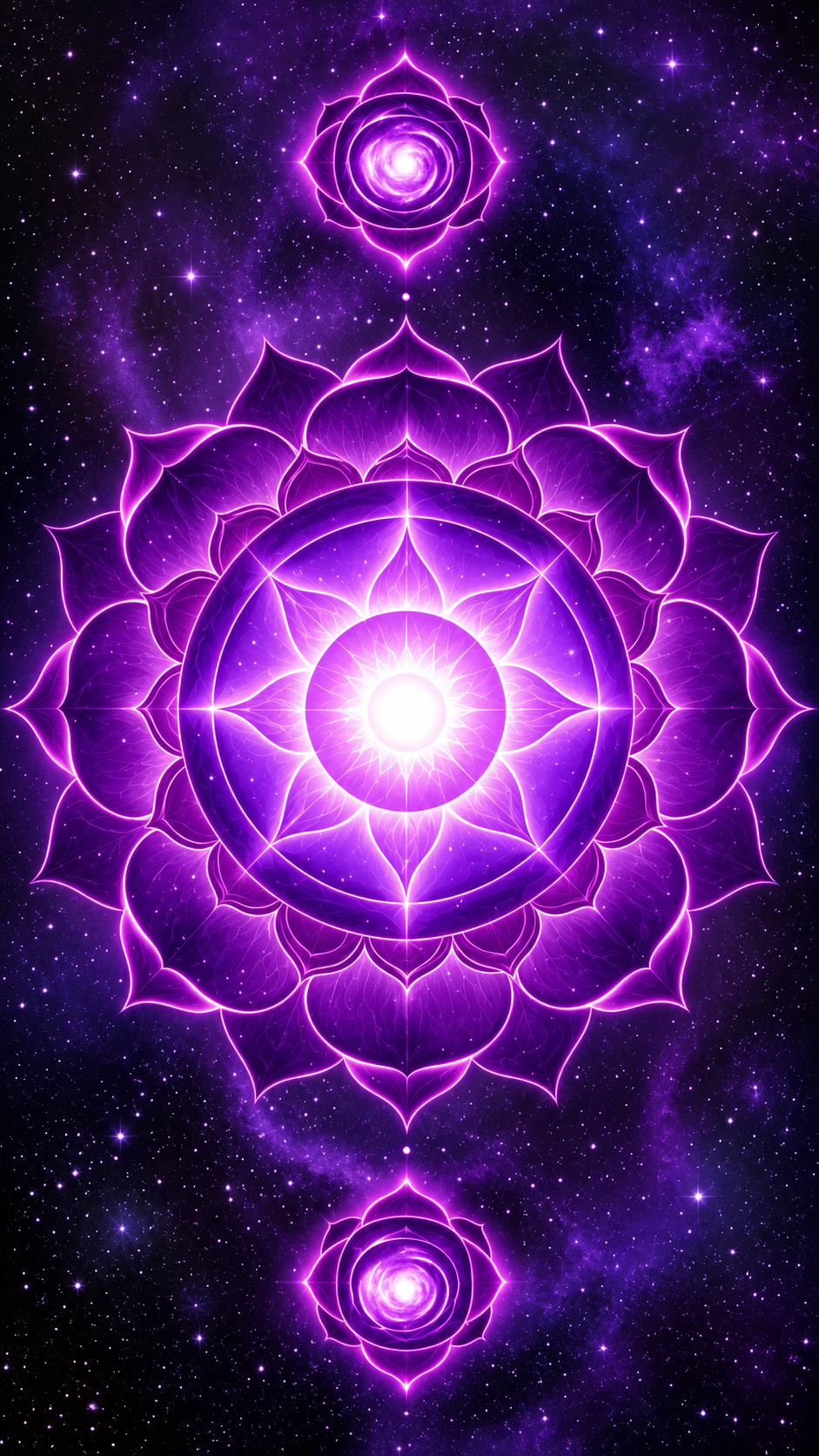 Ajna Light within a Violet Cosmic Lotus