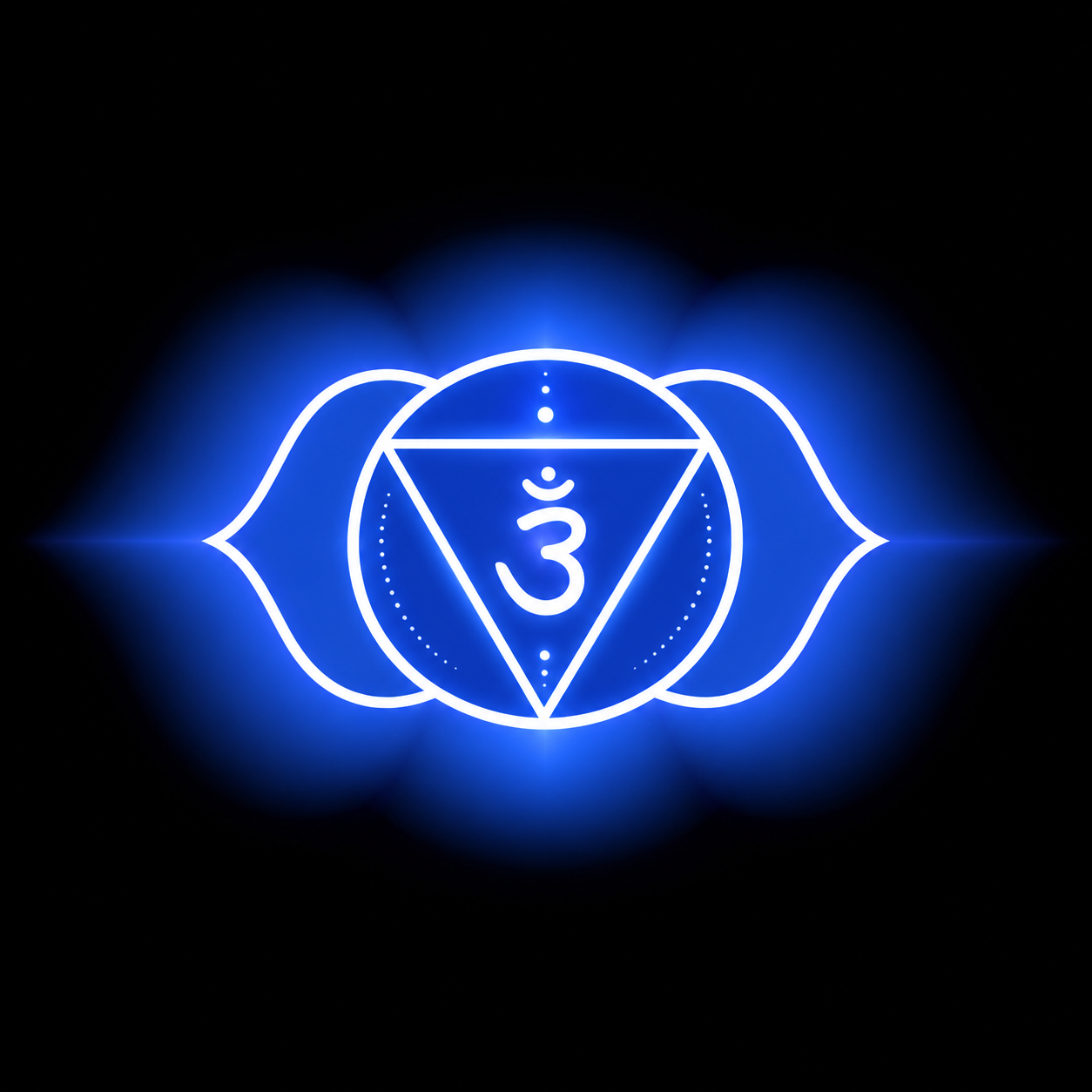 Ajna in Electric Blue: Light Against Black
