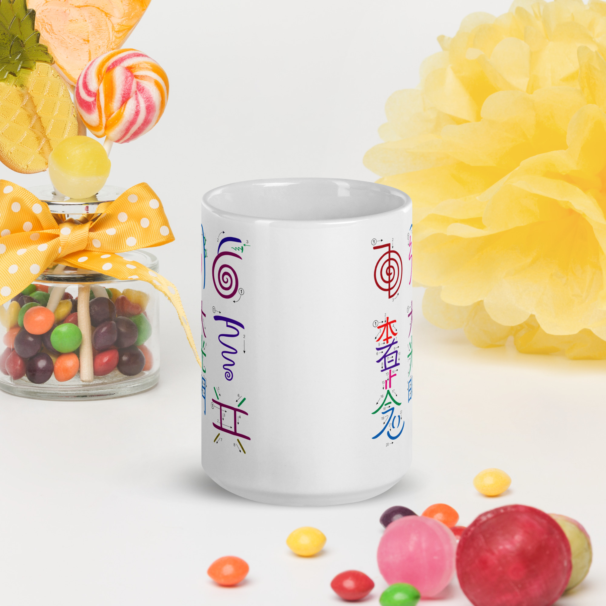 How to Draw Reiki Symbols White glossy mug