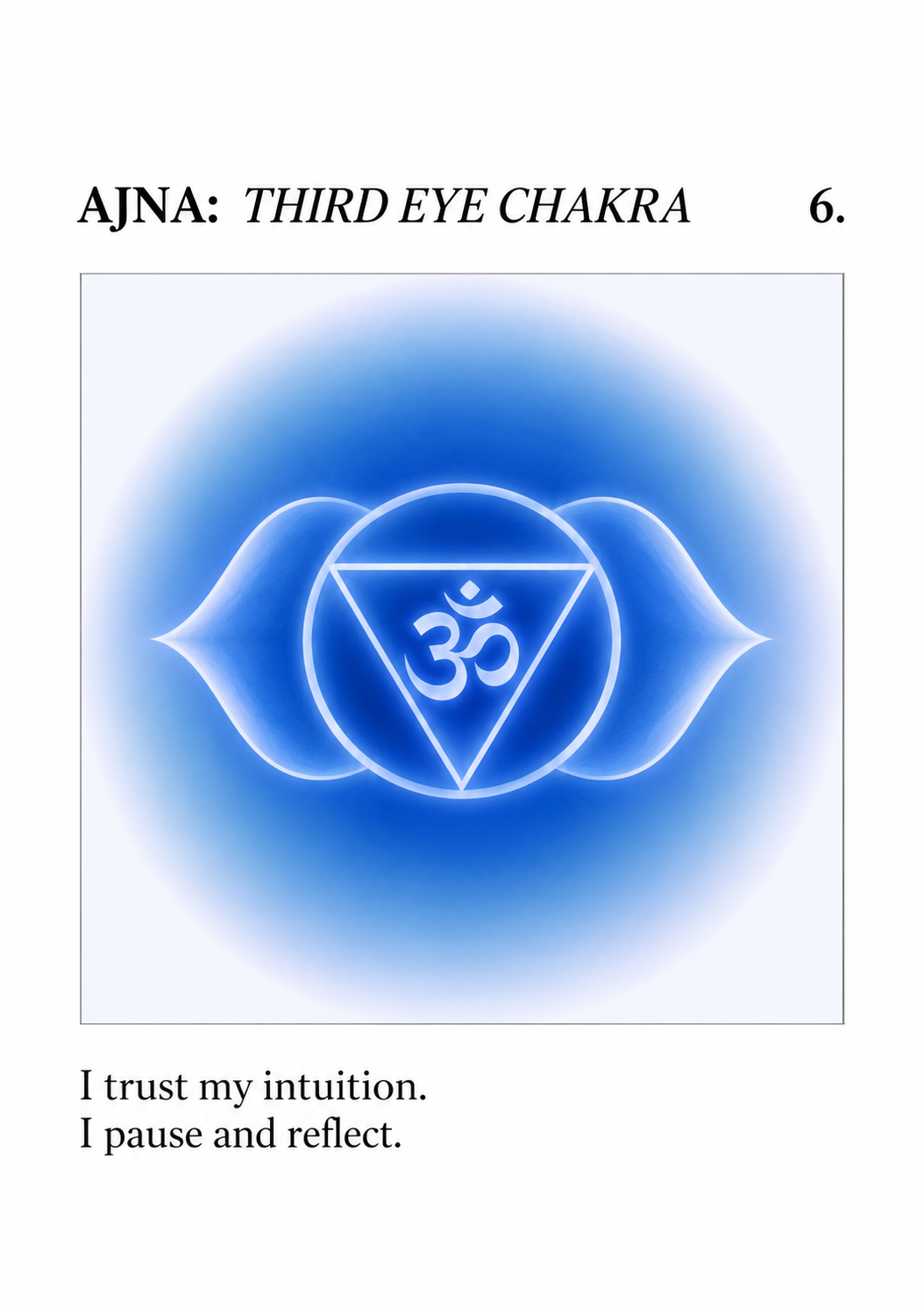 Ajna in Soft Focus: A Blue Reflection Card