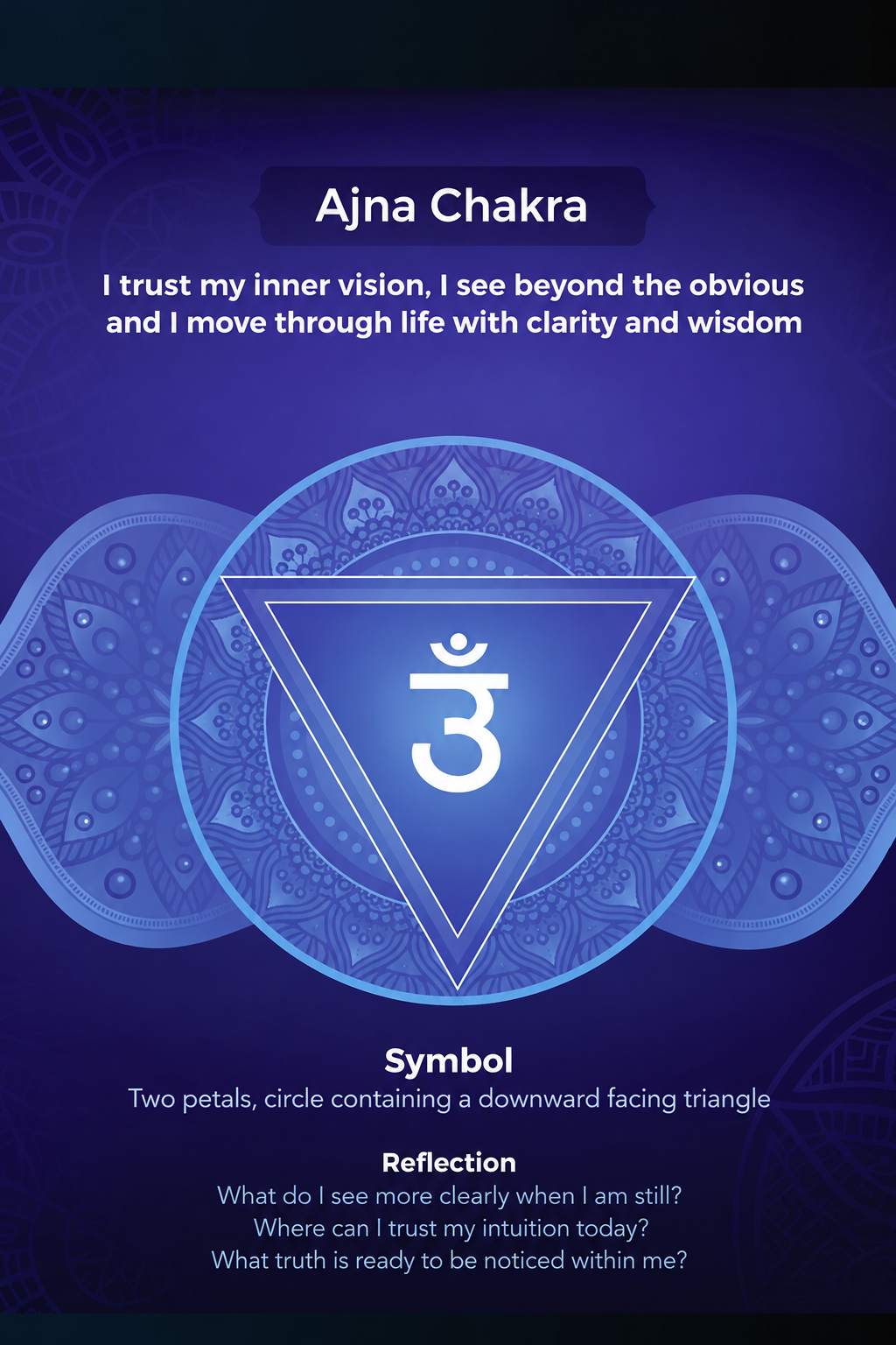 Ajna Permission: A Violet Reflection Card