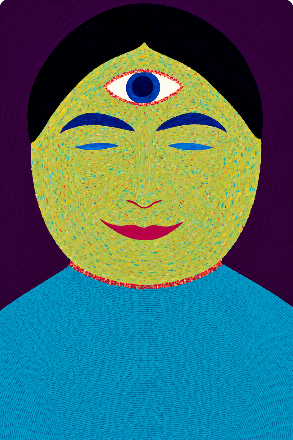 The Quiet Third Eye: A Painted Portrait