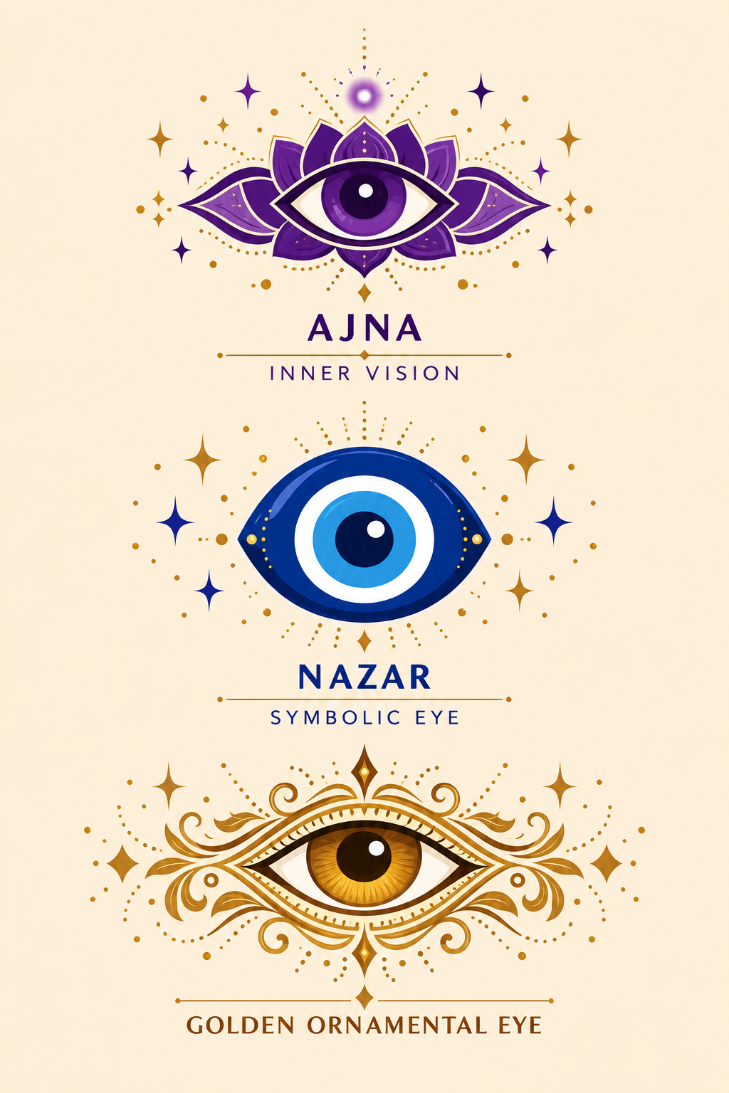 Ajna and Three Ornamental Eyes