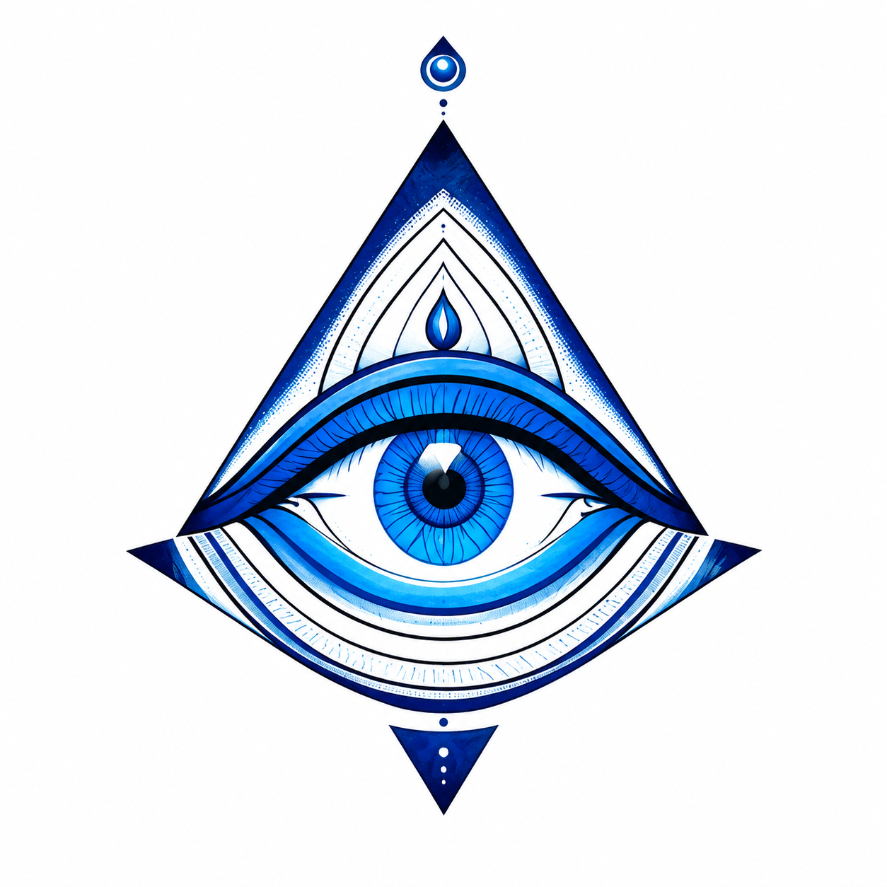 Ajna Vision in Blue: A White Gallery Print