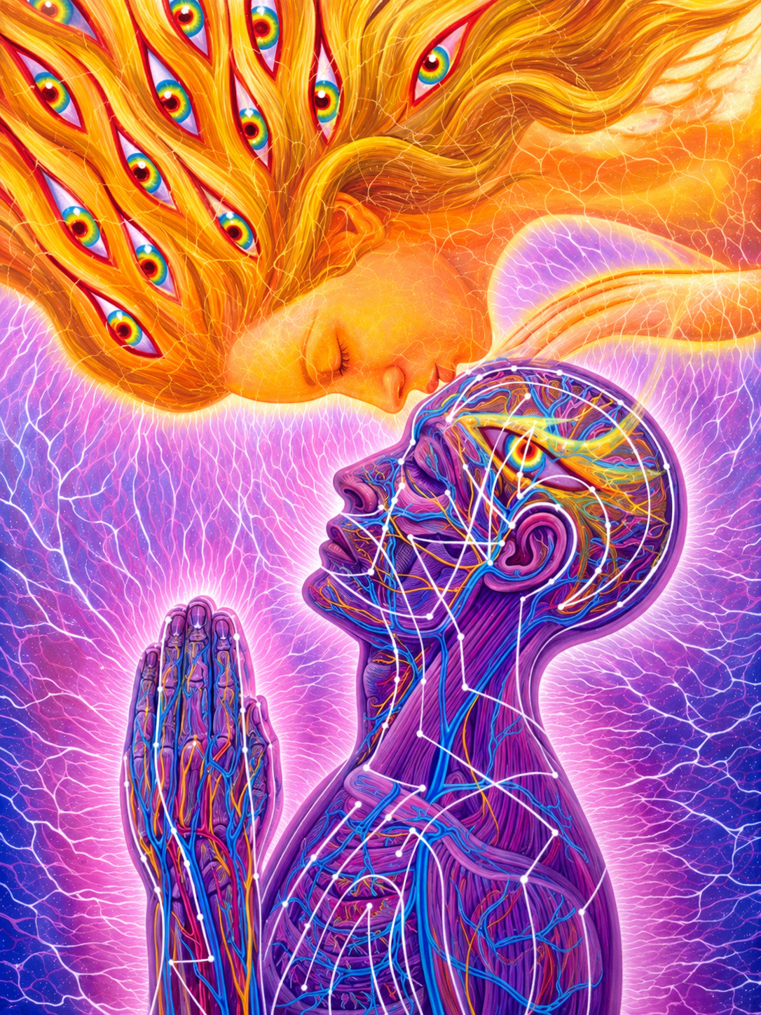 Ajna Prayer in a Visionary Color Lattice