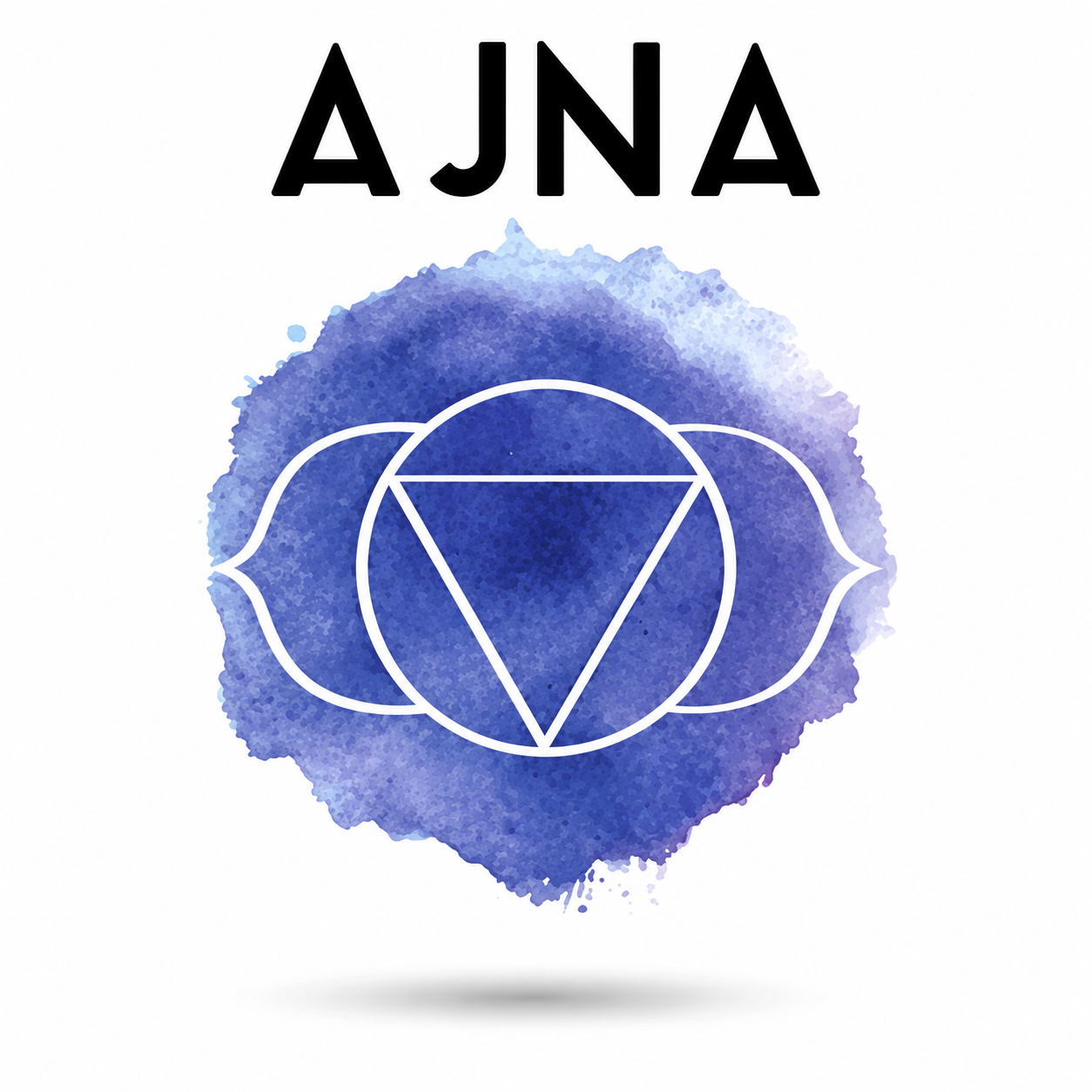 Ajna in Watercolor: The Indigo Two-Petal Symbol