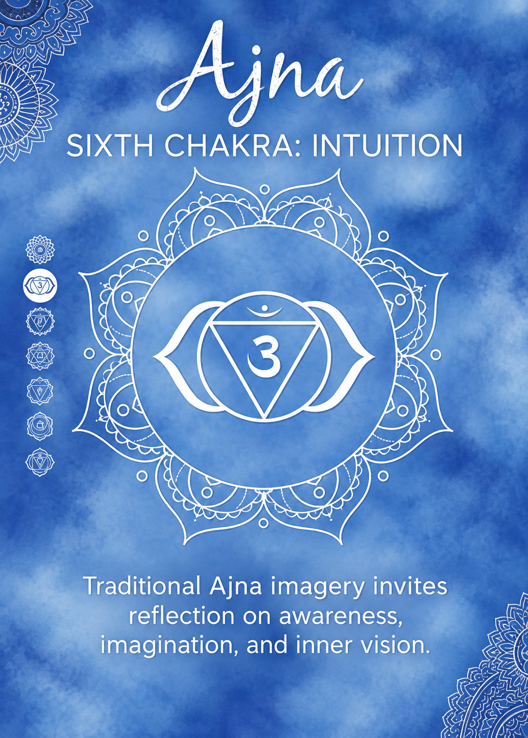 Ajna Reflection within a Blue Cloud Mandala