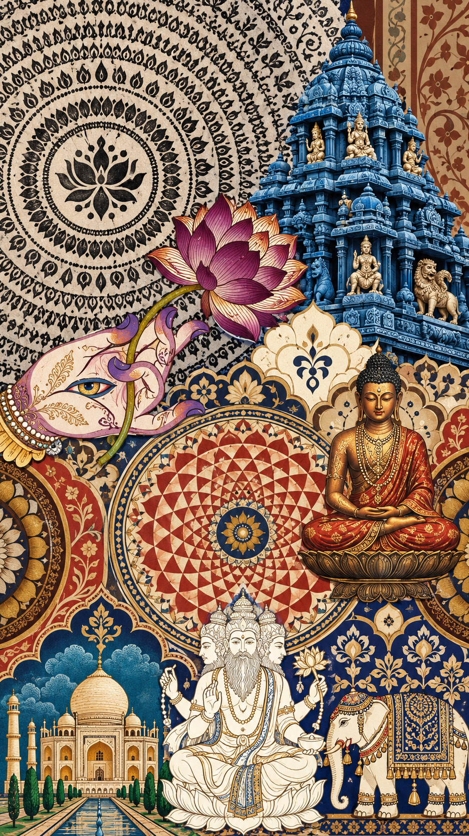 A Lotus Offered Among Temples and Circles