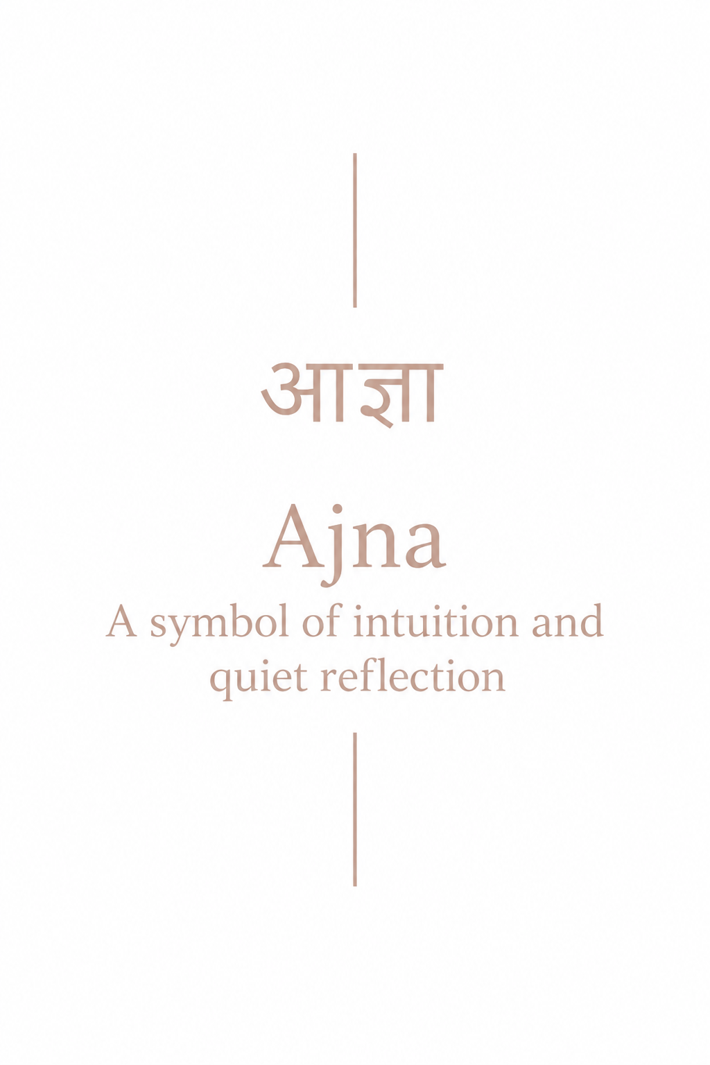 Ajna in Quiet Type: A Cream Lettering Card