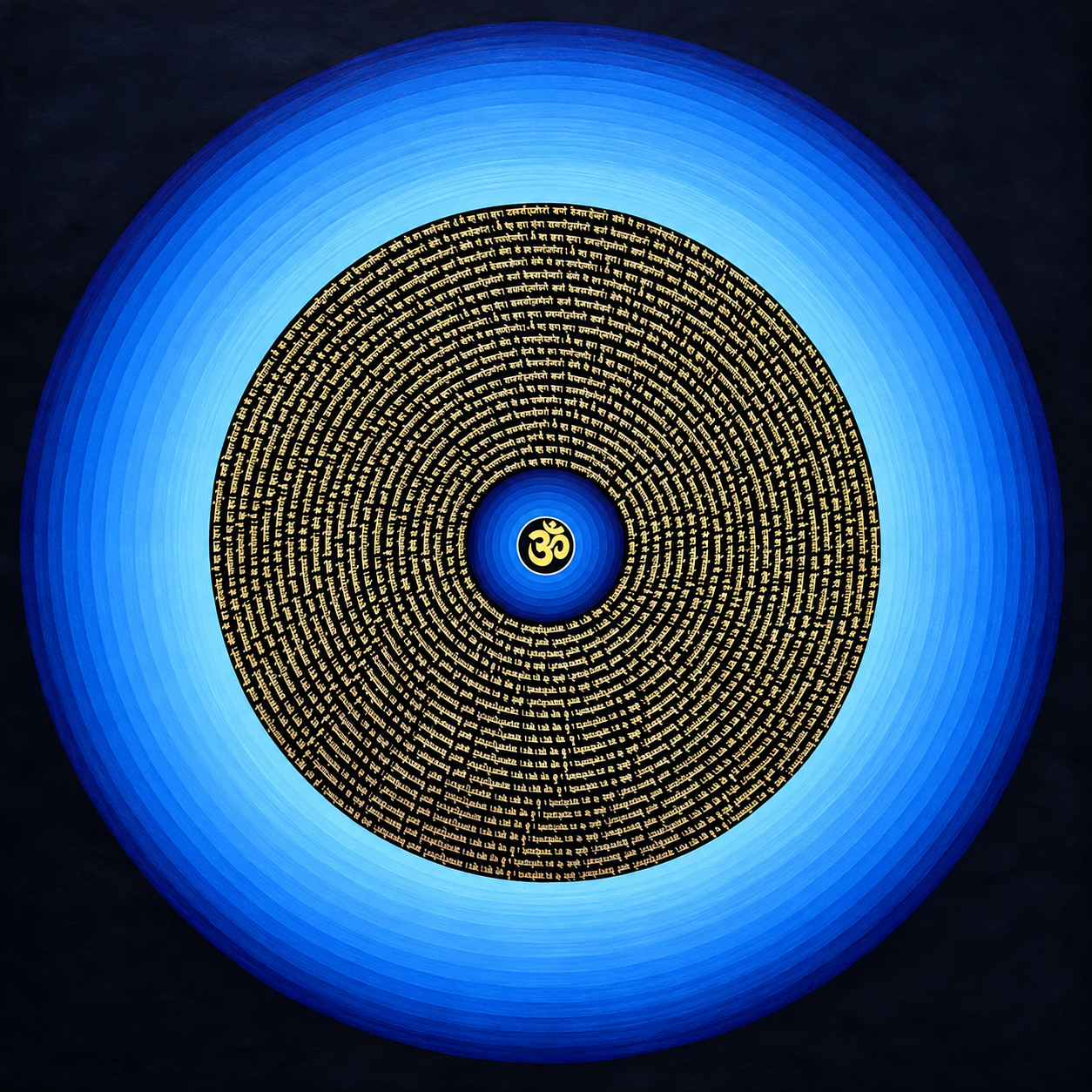 A Blue Circular Mandala for Ajna Reflection