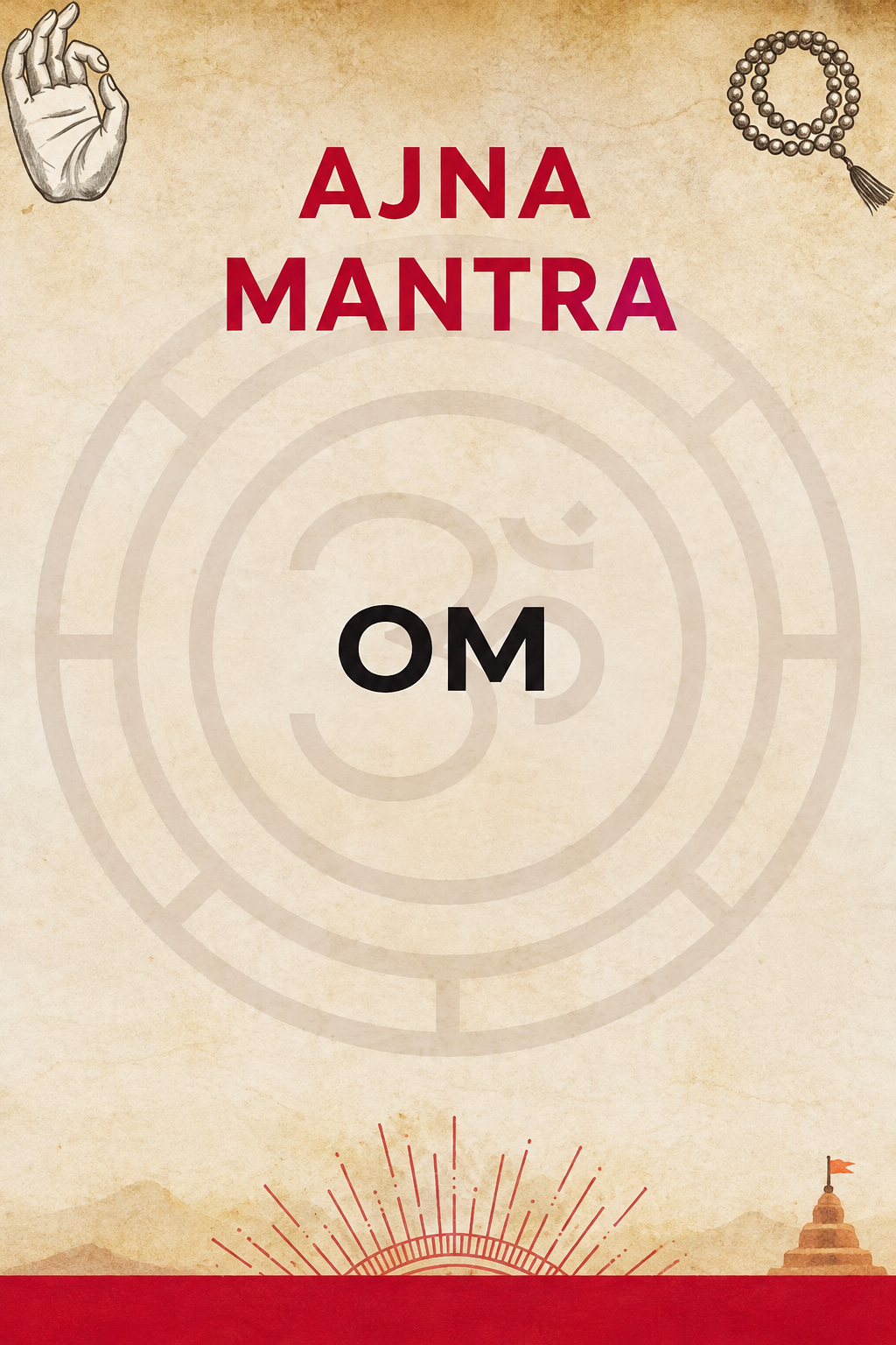 Ajna Mantra: Om on Warm Parchment