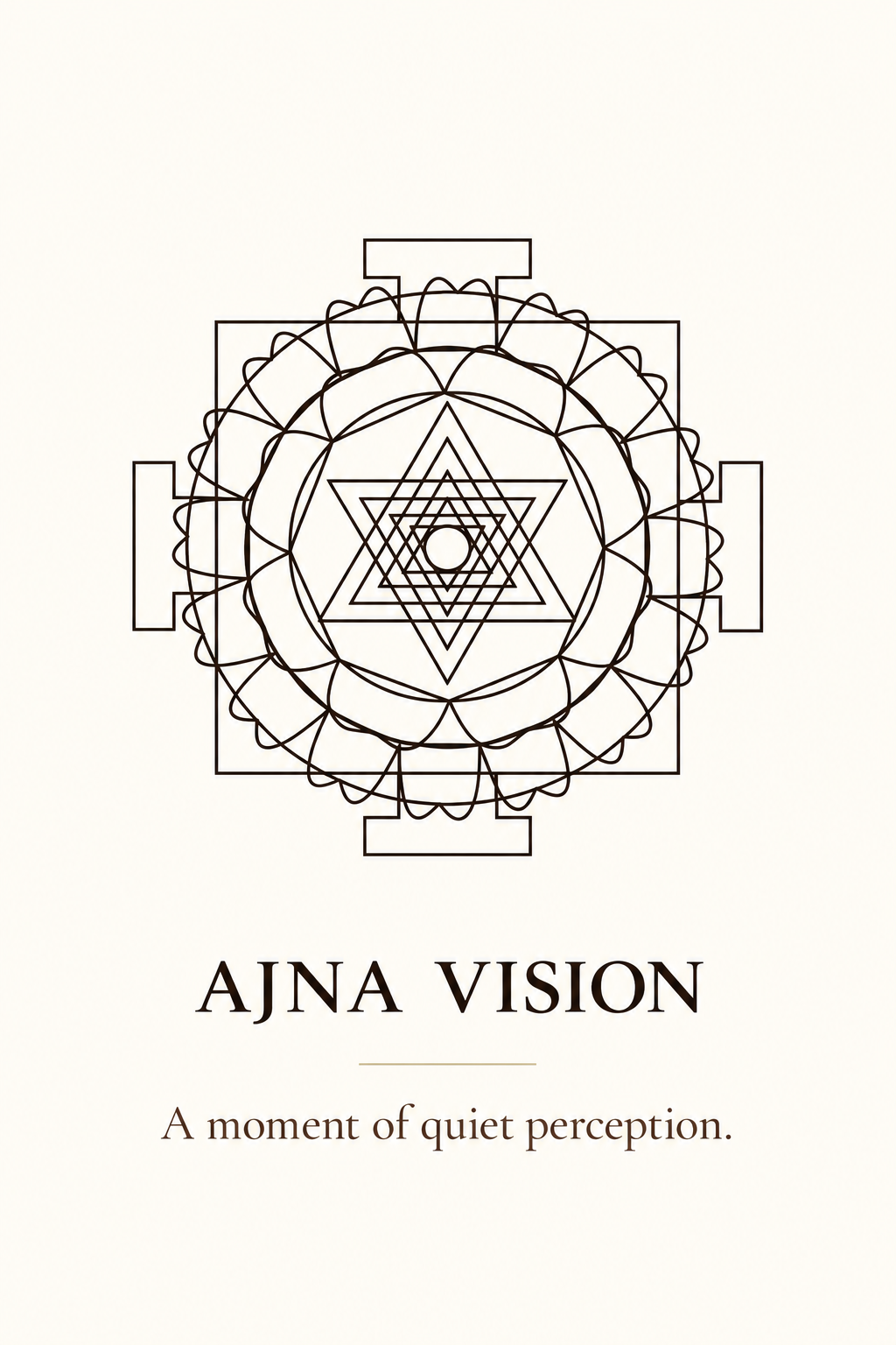 Ajna Vision: A Geometric Reflection Poster