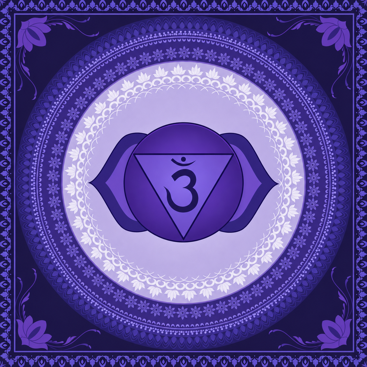 Ajna in Violet Lace: A Patterned Square