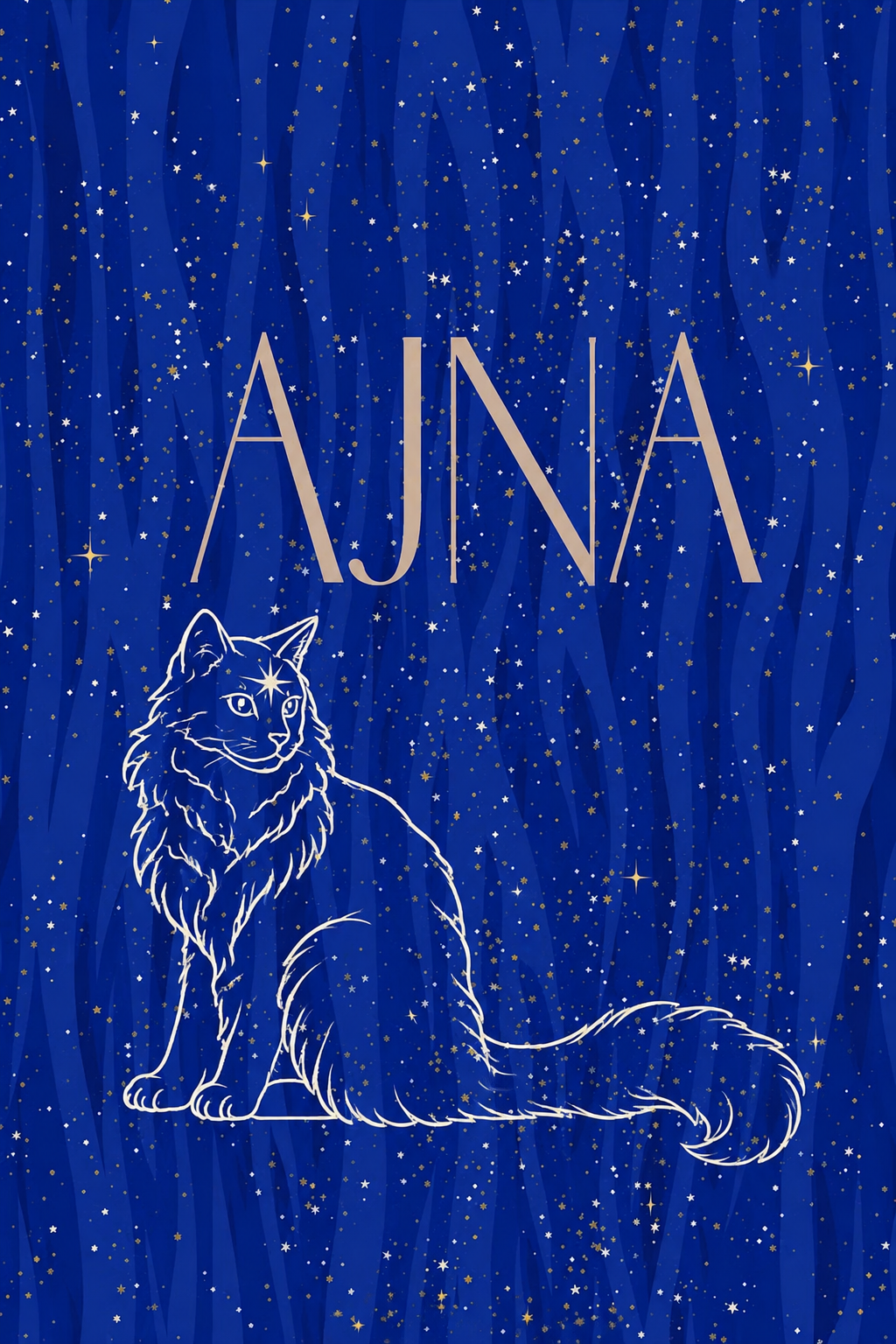 Ajna Cat beneath a Starry Sky