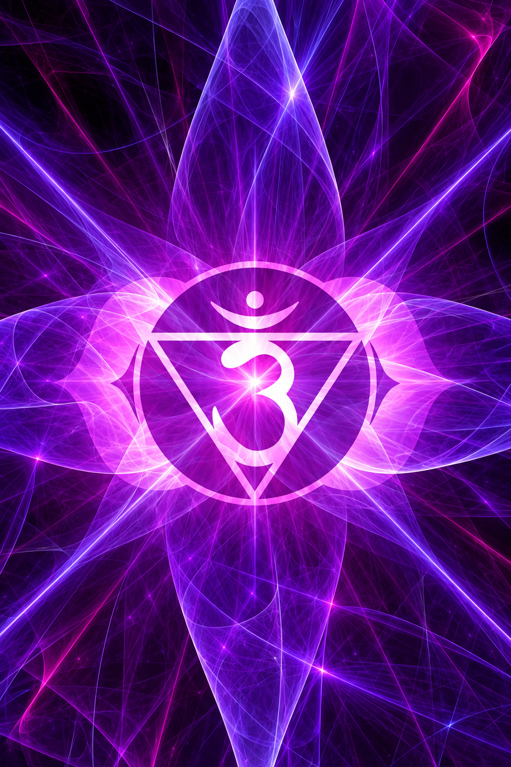 Ajna Light in a Magenta Fractal