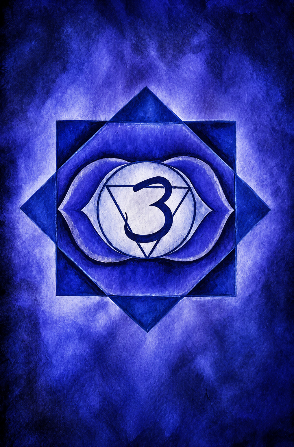 Ajna on Layered Indigo Squares