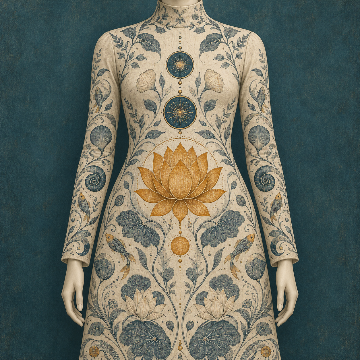 The Golden Lotus Woven Into an Inner Garden