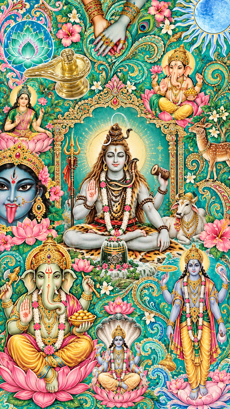 A Turquoise Garden of Devotional Images