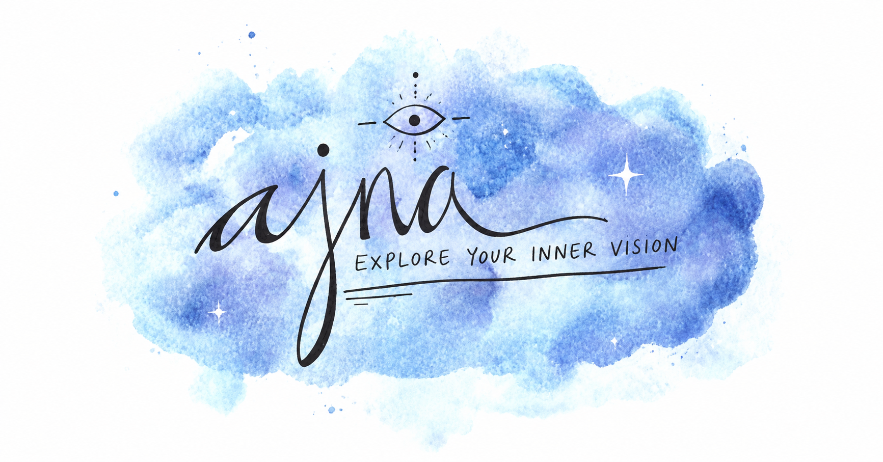 Ajna in Script: A Watercolor Wordmark