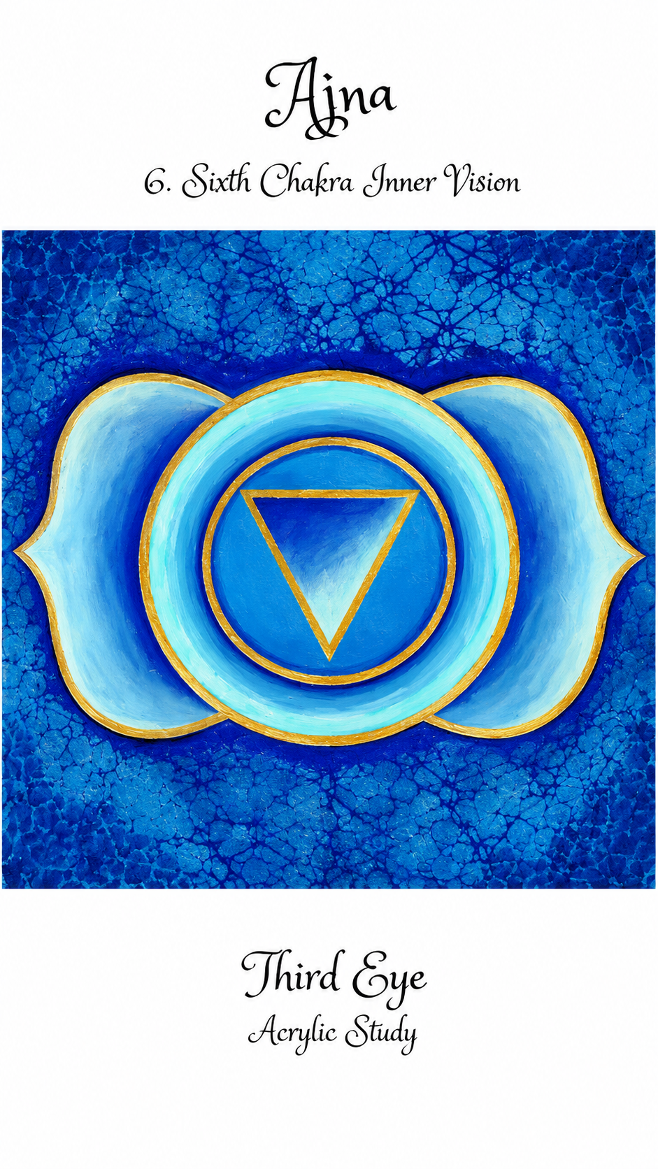 Ajna Acrylic Study in Turquoise and Gold