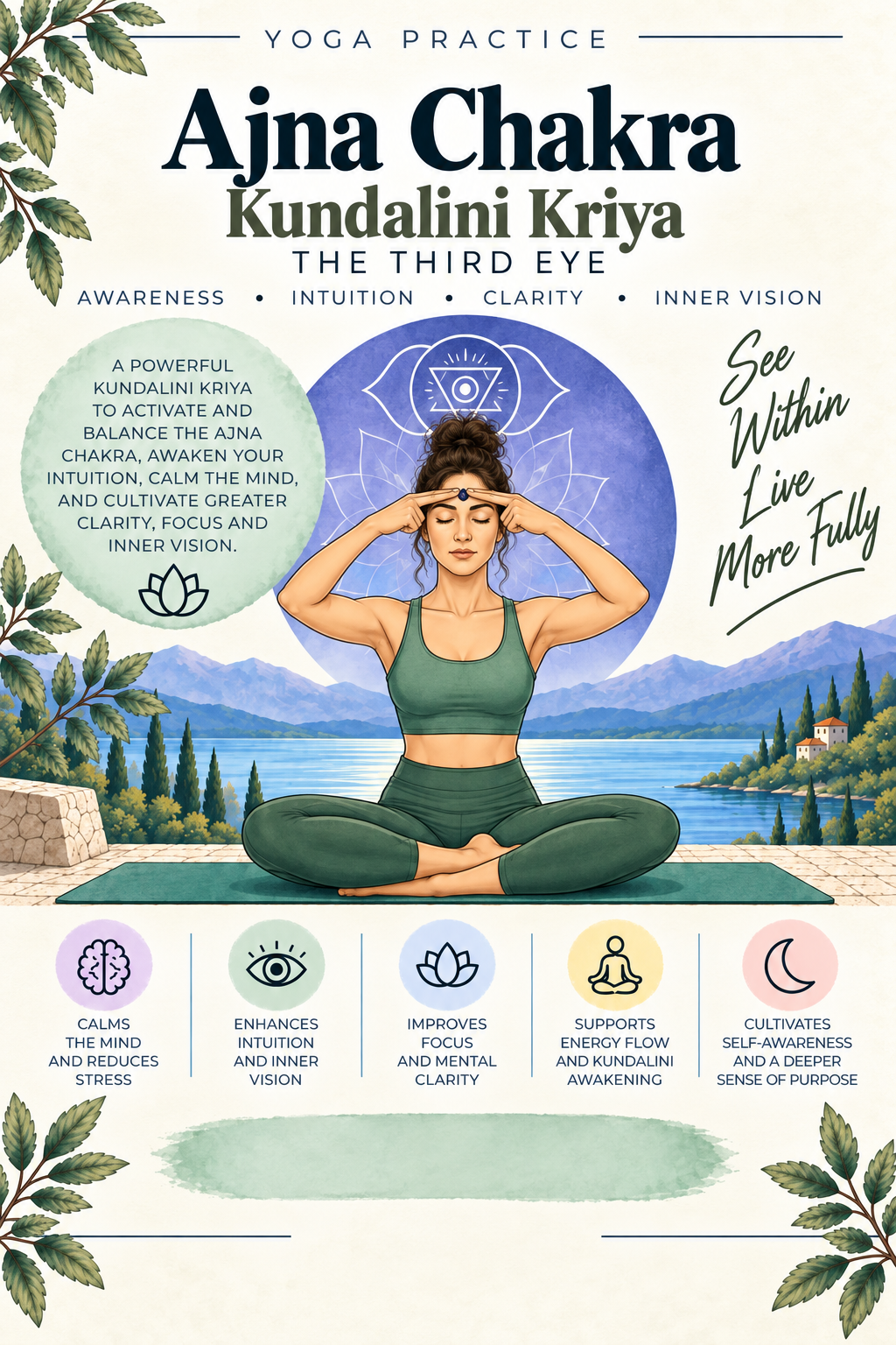 Ajna Chakra: A Quiet Lakeside Yoga Moment