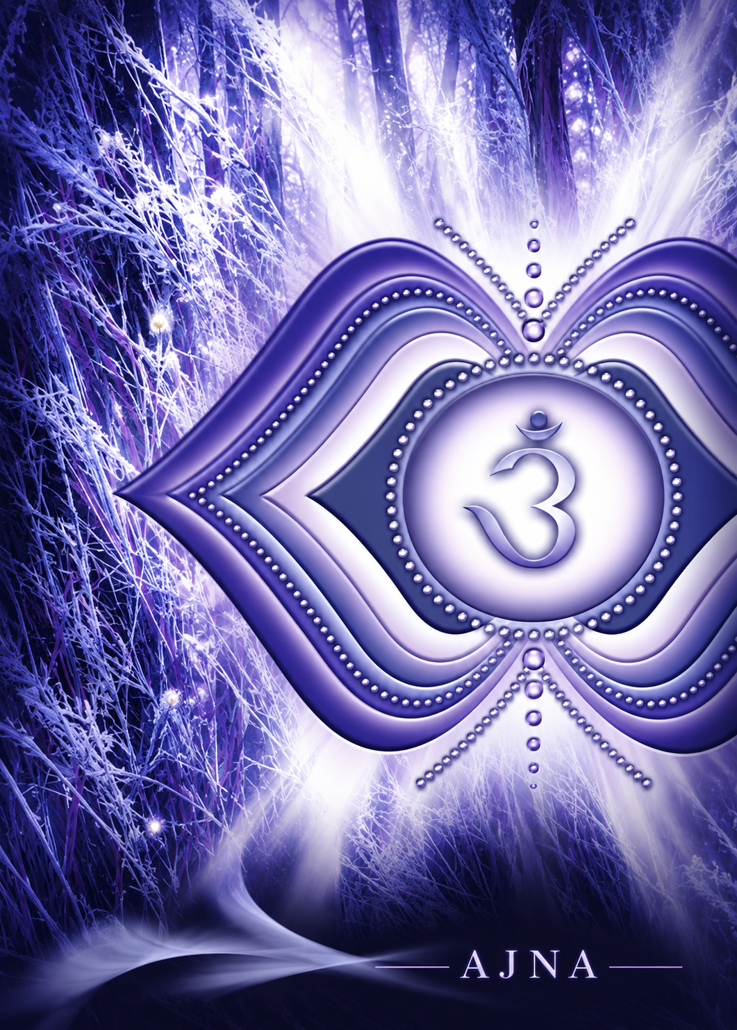 Ajna Emblem in an Icy Violet Forest