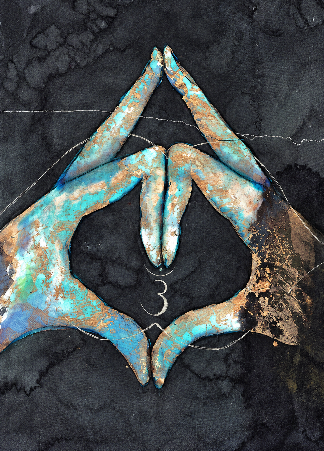 Ajna Mudra in Turquoise and Bronze