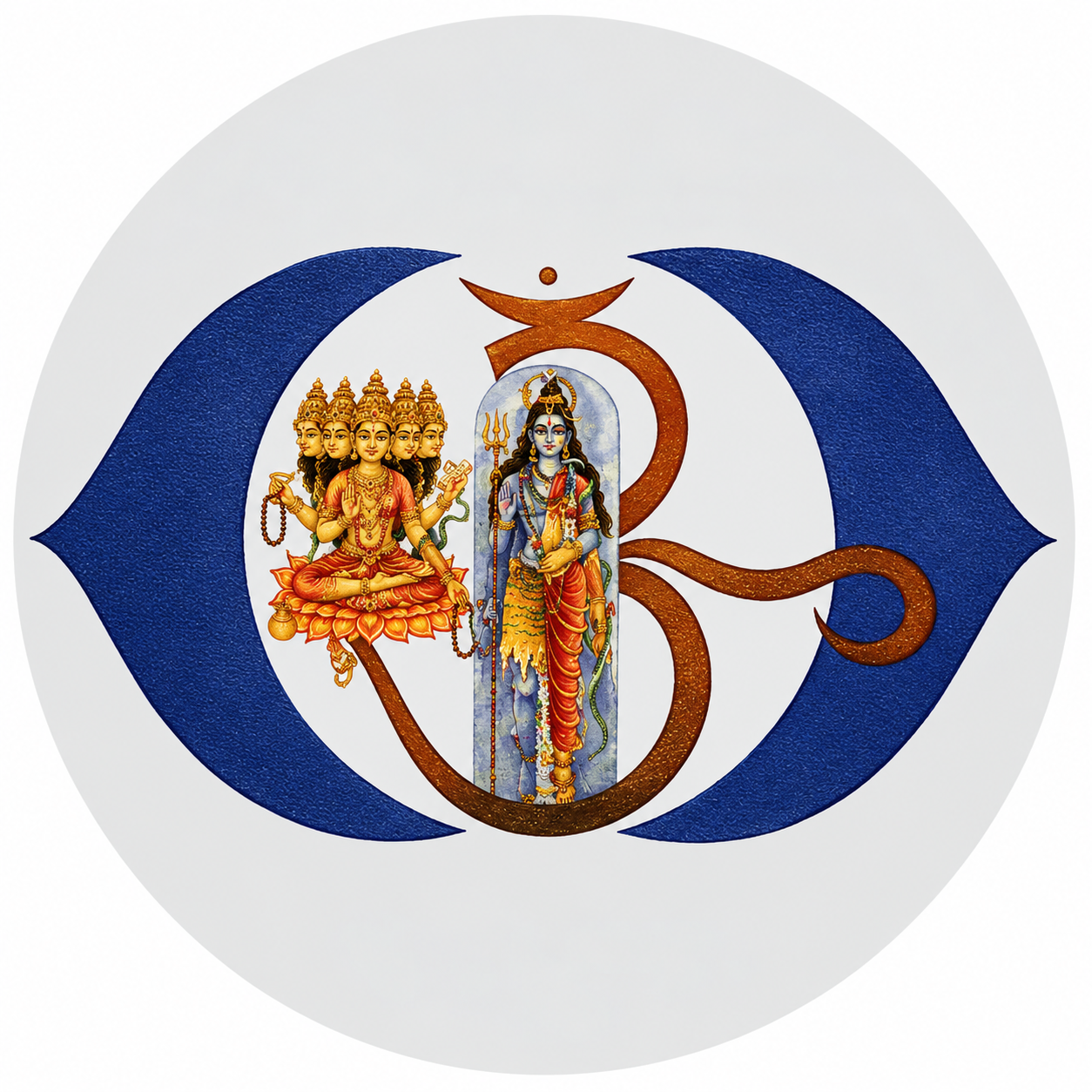 Ajna Om with Traditional Golden Figures