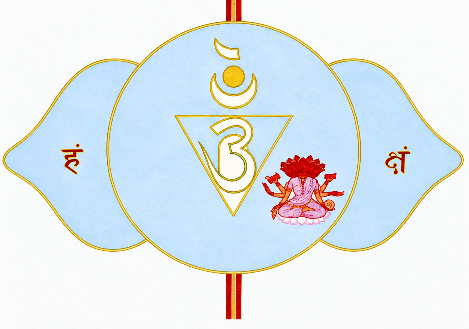 Ajna Lotus in Pale Blue and Gold