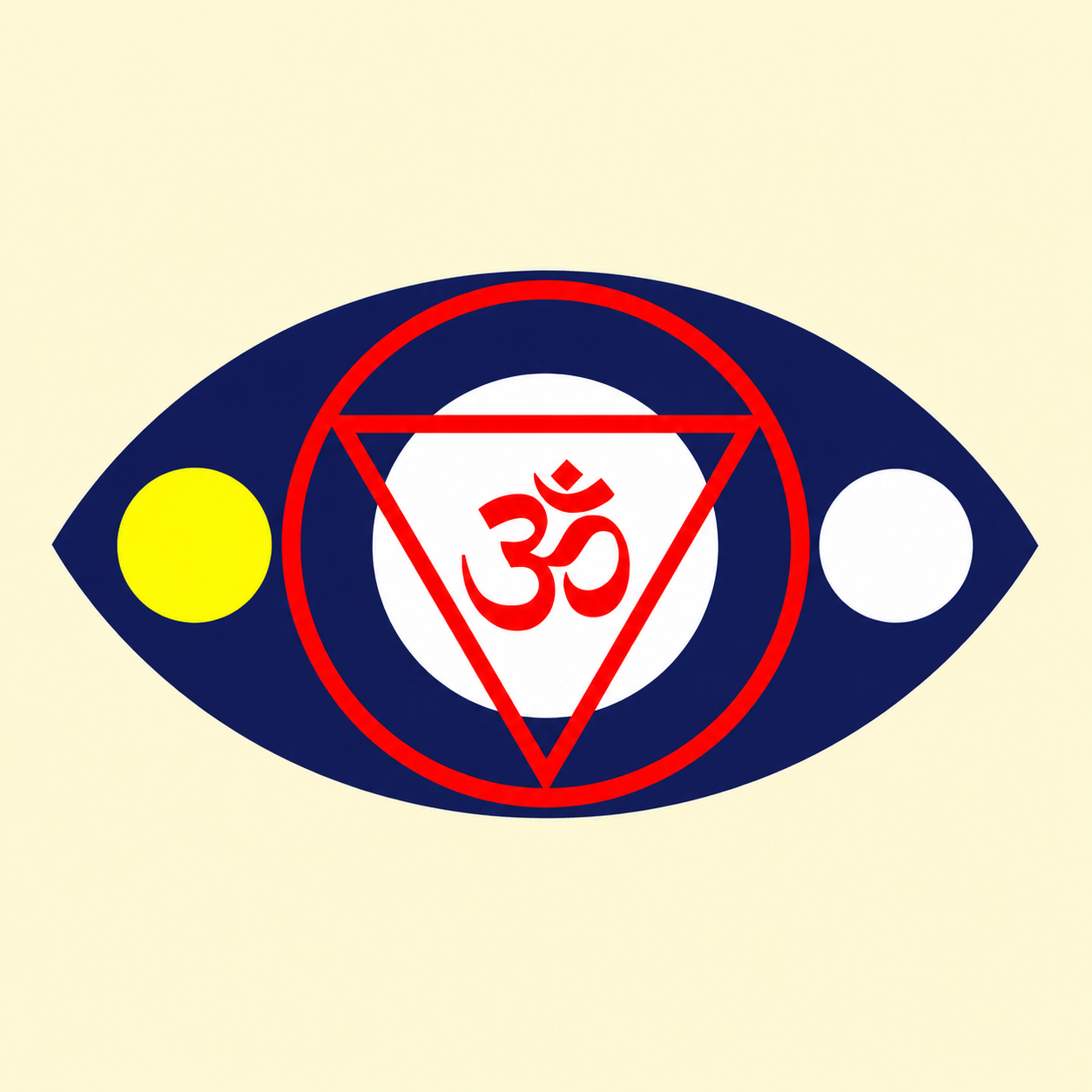 Ajna in Primary Colors: Red Geometry and Indigo