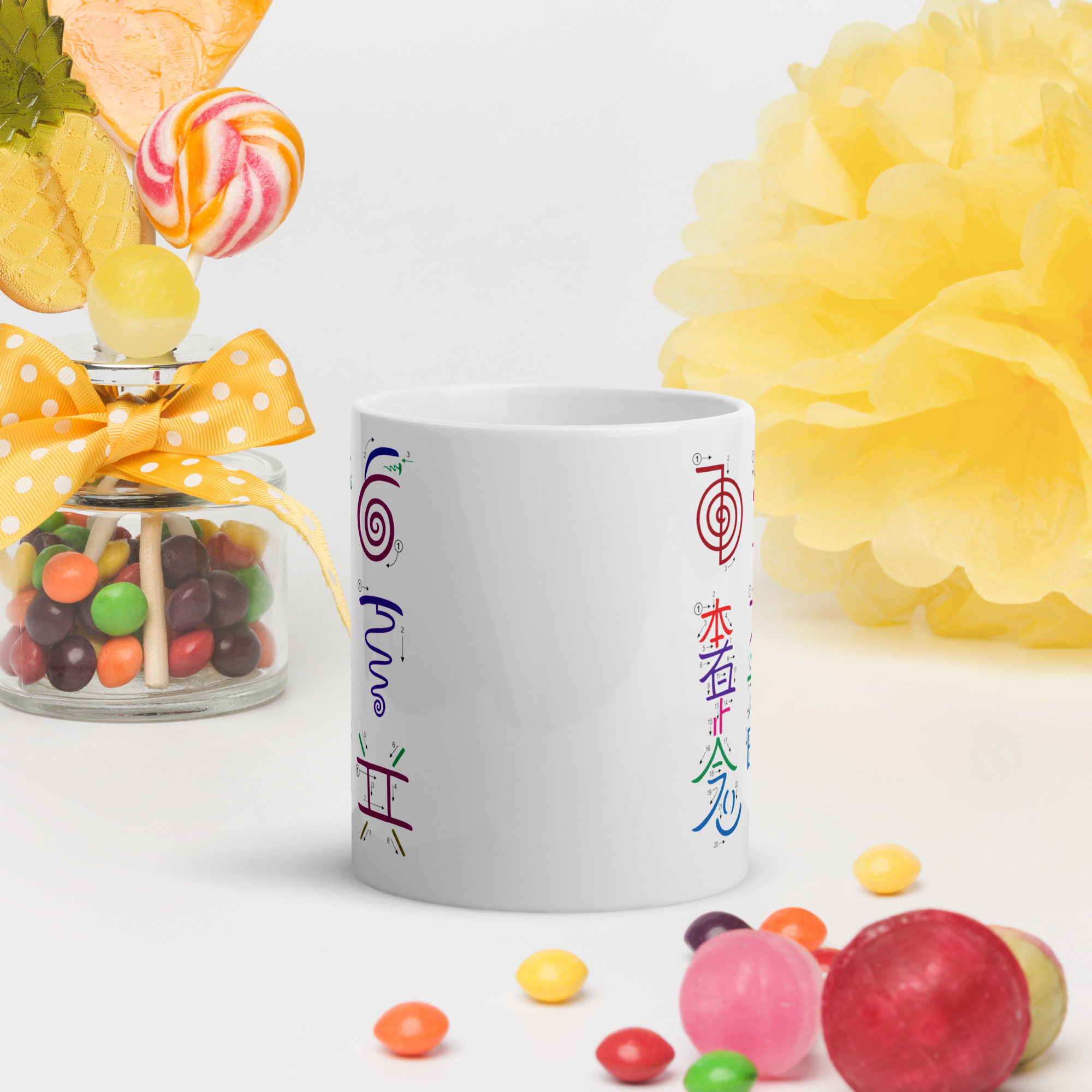 How to Draw Reiki Symbols White glossy mug