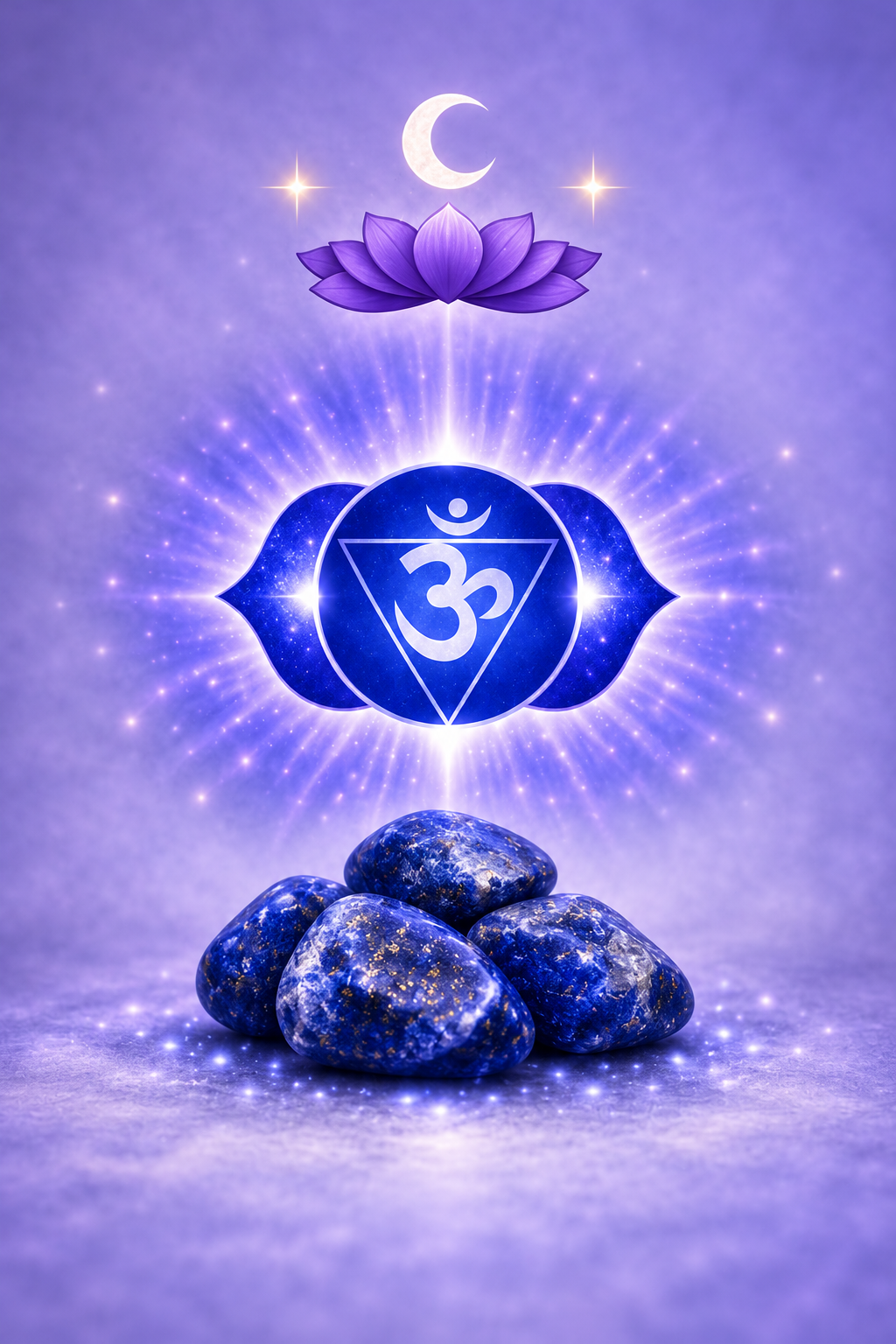 Ajna Light above Lapis Stones
