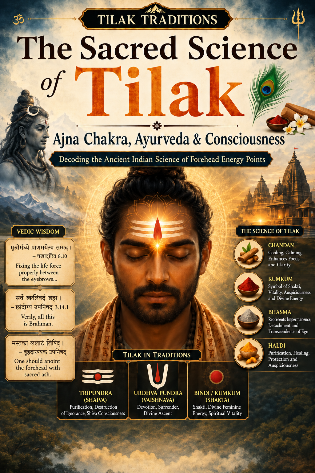 Tilak and Ajna: A Visual Study of Forehead Symbolism